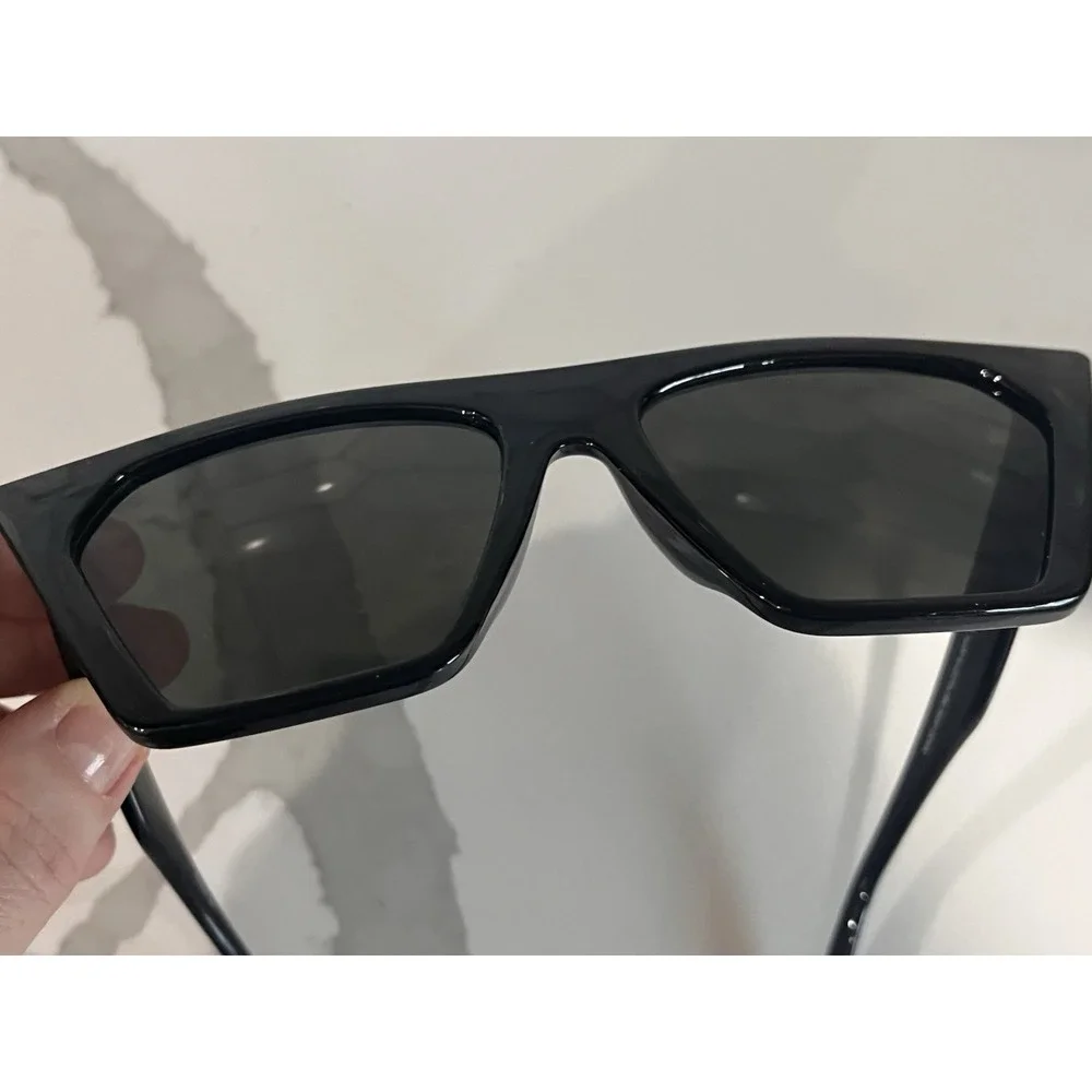 Cat Eye Women's Sunglasses Black Plastic Frame Black Plastic Lenses